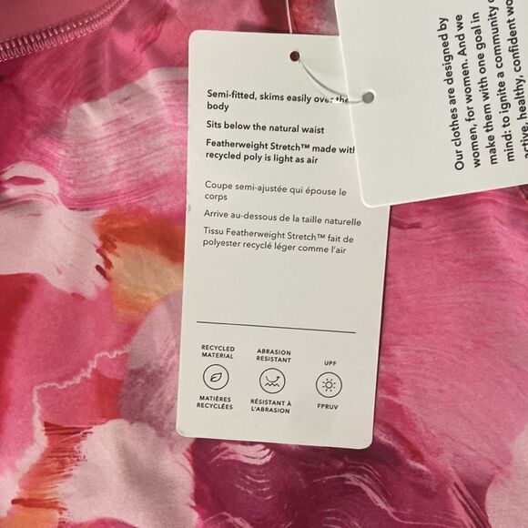 NWT Athleta Vibrant Pink Printed Run With It 3.5” Lined Short Size XL - Picture 12 of 14